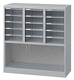 【可動式仕切付き】ナカバヤシ アバンテ フロアケース3列 深引出し15　ニューグレー AF-M15-NG　送料無料