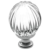 Baldwin 4304 1-1/5 Inch Diameter Crystal and Brass Round Knob from the Crystal C, Polished Chrome by