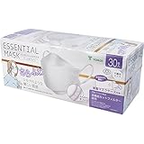 さらふわ ESSENTIAL MASK 不織布マスク パールホワイト FD30-WH 紙製マスクケース付き 30枚入×6個