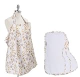 ベベオレ Bebe Au Lait ナーシングカバー＆バーブクロス3枚 ギフトセット 授乳ケープ (Blume) [並行輸入品]