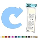 グラフィックスと詳細レターC初期 – 楽しい子供部屋 – ビニールステッカーデカール壁アート装飾 ブルー 061116W5346_IceBlue