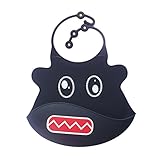 Tovadoo ベビー 食事用エプロン キャラクター柄　シリコーン製　バンド調整可　防水　水洗い簡単　出産祝い　プレゼント　九色入　18cm*26.5cm