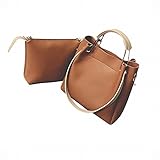 (ガラ－ボ) GALARVO バッグ レザーバッグ かばん 鞄 2つセット 通勤 通学 就職活動 大人 きれいめ A4 (ブラウン)