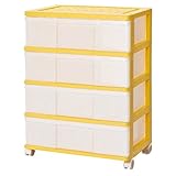 収納ケース ワイド チェスト 4段 組立式 日本製 MJ-W4-1RGR (ミントグリーン)