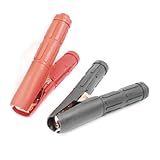 uxcell 車電池ワニ口クリップ クランプ　ペア入　　ノンスリップ　400A