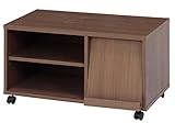 テレビ台 キャスター付き テレビラック フラップ扉 ブラウン