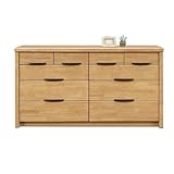 シック 150cm幅4段ローチェスト ナチュラル 完成品