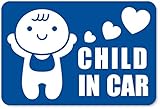 imoninn CHILD in car ステッカー　【マグネットタイプ】　No.10　赤ちゃん　（青色）