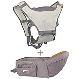 Angelcare 抱っこひも ベビーキャリア おんぶ 通気性がよい 装着簡単 新生児から使用可能 メッシュ 素材 4way 出産祝い (グレー)