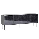 arne テレビ台 テレビボード ブラック 収納 鏡面 おしゃれ black pearl 160LTV