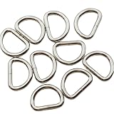 KUKU工房 Dカン 内径20mm 線径3.6mm 10個セット レザークラフト 金具 (シルバー)