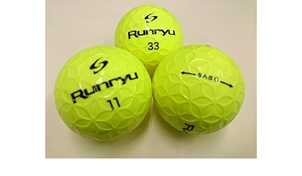 Amazon Sランク ロストボール Runryuランリュウ Saso イエロー 中古 ゴルフボ ル Kaede カエデ ゴルフボール