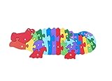 betwoo木製教育玩具アルファベットパズルfor Learn Letters (クロコダイル)