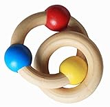 赤ちゃんMusical Instruments Lovely Rattles Wooden Hand Bell Baby Toys