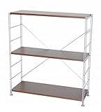 ダブルワイヤーラック 幅80×高さ90cm ブラウン OSK-DWR-008BR