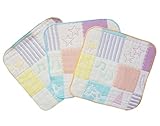 出産祝い Scribble Scrabble（スクリブルスクラブル） Melon Patch（メロンパッチ）６重ガーゼハンカチスタイ３枚セット【SMP011】
