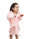 Tortor 1bacha(JP)　　　バスローブ　子供　お風呂　プルー　　キッズ　触り心地も着心地も抜群　贈り物　癒される　ベビー服　2色　赤ちゃん　カジュアル　無地　可愛い　 (ピンク)