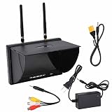 FPV レシーバーモニター 5.8GHz 40 チャンネル 7インチ LCD スクリーンレシーバーモニター FPV ドローン クアッドコプター用 US プラグ 100-240V