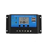 30A 12V/24V ソーラー充電コントローラPWM レギュレータLCDディスプレイ充電器USB 5V 出力