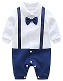 Bevalsaロンパース　蝶ネクタイ付　カバーオール　フォーマル　結婚式　行事　節句　七五三　男の子