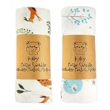 おくるみ 赤ちゃん バスタオル ガーゼタオル ベビーブランケット 赤ちゃん毛布 ベビー布団 授乳ケープ プレイマット ダブルガーゼ 保温 吸水速乾 細菌防止 新生児 出産祝い 綿100％ 120*120cm 2枚セット by LASOLL