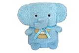 Towel Treat Plush Blanket, Blue Elephant by Towel Treat