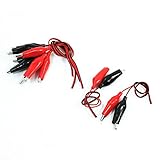 uxcell アリゲーターワニ口クリップ　ケーブル・テストジャンパー　ミニチュアクランプ　プローブリード　20cm　6ペア