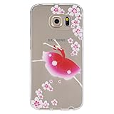 UNEXTATI Galaxy S6 Edge ケース 高品質 超薄型 TPU 保護カバー 液晶保護 衝撃吸収 Samsung Galaxy S6 Edge 用 Case Cover (P4 ピンク)