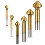 Witasm 面取りカッター バリ取り カウンターシンク 6本セット Ø6.3mm～20.5mm 90度 HSS4241製