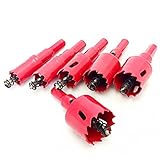 バイメタルホールソー 6本 セット 18 20 22 28 30 35 mm 電動 ドリル 穴あけ 掘削 穿孔