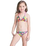 ファッションかわいい2本の幼児の女の子の幸運な太陽迷彩ハーツスプリット水着入浴ビキニ簡単セット衣装ワンピース水着 (30, 迷彩)