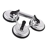 Perfk バキュームリフター　吸盤　3爪 カップサッカー　ガラス窓 パネル 板金　サクションカップ　作業ツール　シルバー＆イエロー - イエロー