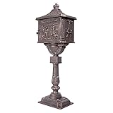 Mallofusa Heavy Duty郵便ボックスセキュリティ垂直Post /台座Cast Aluminumメールボックス ブロンズ 17KK003