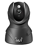 監視カメラ720P200メガピクセルのHDカメラ、昼も夜もIPカメラ無線WIFIリンクデュアルボイスデュアルビデオ動き検出ベビーモニターネットワークリモコンAPP (ブラック)