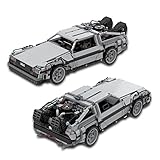 デロリアン DMC-12 タイムマシン モデル ビルディング ブロック 2583ピース レゴテクニックと互換 知育玩具 車 大人 子ども スポーツカー DeLorean (グレー)
