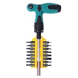 SIKIWIND 17pcs 両用ボルト 0633T型多機能ラチェット伸縮 金属ツールセット