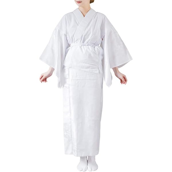 Amazon | [ 京都きもの町 ] 洗える二部式襦袢 白色 掛け衿付き