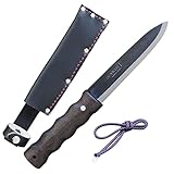 山人 YAMABITO 万能キャンプナイフ 軽量型 刃渡り135mm パラコード・サビ止め油付き (パラコードカラー：ダイヤモンドパープル)