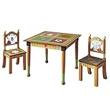 Fantasy Fields - Lil' Sports Fan Thematic Hand Crafted Kids Wooden Table and 2 Chairs Set |?Imaginat