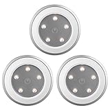 AmirワイヤレスLEDパックライトリモート制御、下キャビネット照明、クローゼットナイトライト、タッチ、ロッカースイッチ省エネ夜ライトの寝室、階段、( 3パック、バッテリーは含まれません