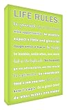 Feel Good Art Life Rules Gallery Wrapped Box Canvas with Solid Front Panel (60 x 40 x 4 cm, Lime Gre