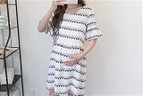 マタニティウェア 服 ワンピース ゆったり シンプル プリント カジュアル ワンピース 妊婦服 産前 産後 レディース マタニティワンピース M 写真色