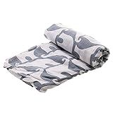 【ノーブランド品】赤ちゃん　新生児　モスリン　コットン　二層　ブランケット　ラップ　毛布　バスタオル　おくるみ　可愛い　全7パタン - エレファント