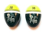 【ASPALAND】円錐 ウキ 黒鯛 チヌ ウキフカセ 磯 釣り 3B どんぐり 浮き中通し (イエロー3B, 2個セット)