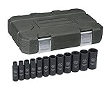 GearWrench 84942N 1/2 Drive Deep SAE Impact Socket Set (12 Piece) [並行輸入品]