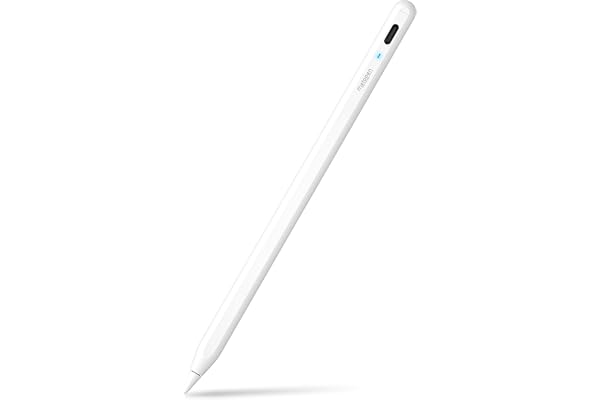 Metapen iPad用ペン タッチペン 2018年以降発売のiPad対応 マグネット吸着 誤作動防止 ペアリング不要（ホワイト） | USB-C急速充電 専用Wellnoteアプリ対応 超高感度 極細 軽量 耐摩スタイラスペン 学習・仕事・イラスト制作