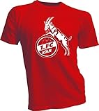 1。FC KolnドイツブンデスリーガサッカーUEFA Tシャツレッド4 x l
