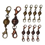 ネックレス ブロンズ＋カッパー 6mm マグネット クラスプ 留め具 ロブスター ハンドメイド 10個セット NYANDELMO ND-0060-R09-BZCO-6mm(2)