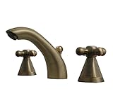 Whitehaus 614.141WS-POCH Blairhaus Truman 4 1/2-Inch Widespread Lavatory Faucet with Hexagon-Shaped 