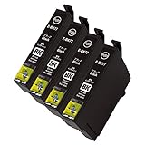 EPSON エプソン IC77-(BK/ブラック)【4本セット】 最新 互換 インクカートリッジ 《ICチップ搭載・残量表示対応・1 歯ブラシ 77 77BK IC77BK 純正と併用可能 (対応機種: PX-M650F / PX-M650A)【STAR JET製】